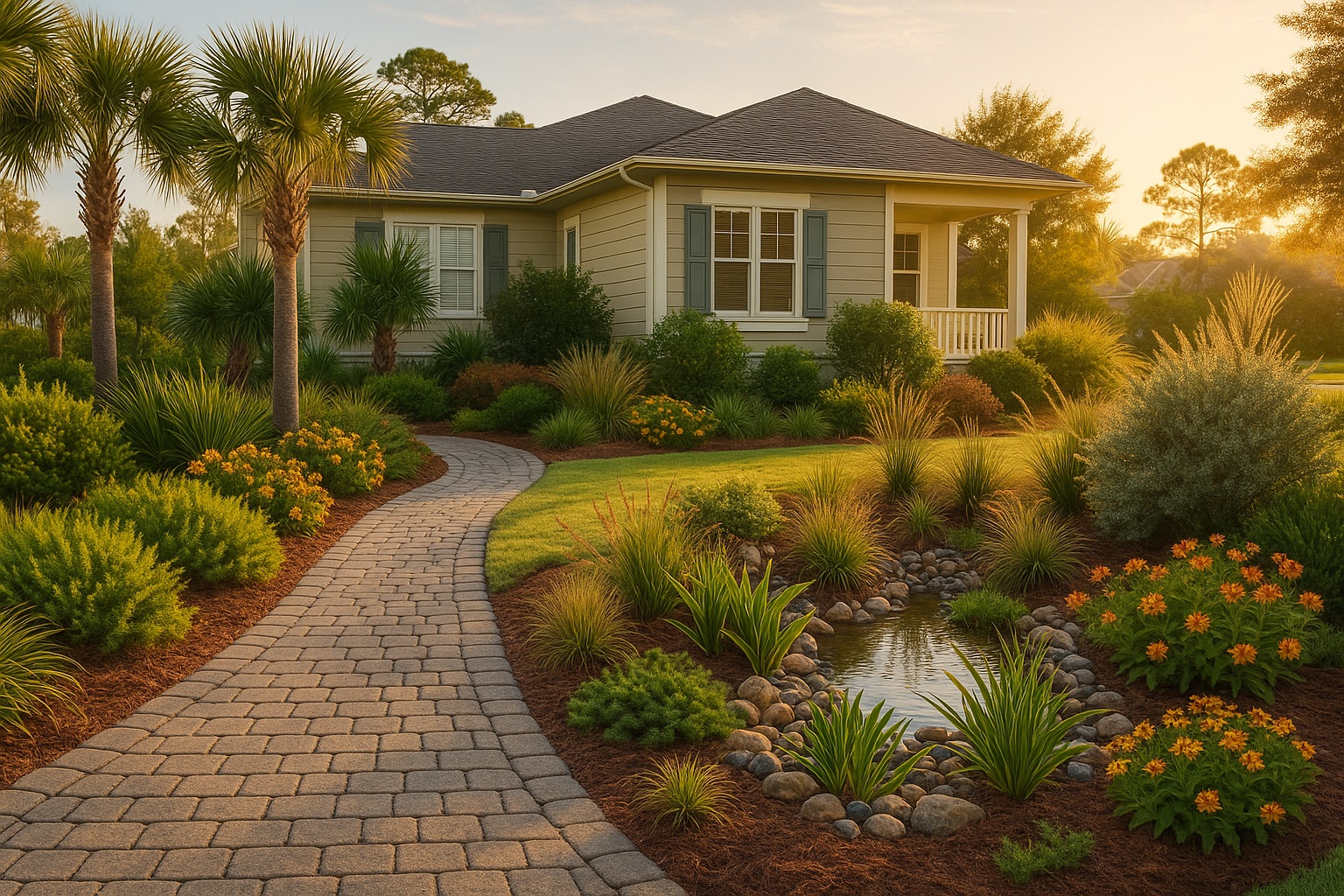 Coastal Garden Sunrise