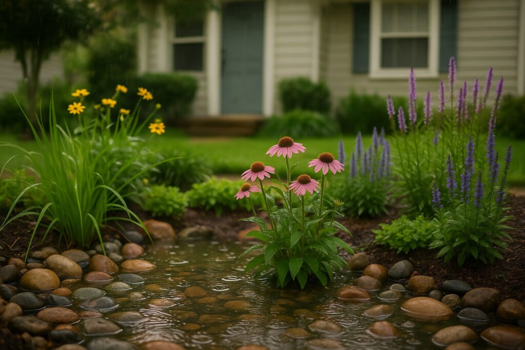 Rain Garden Scene