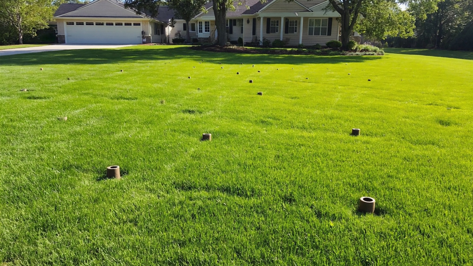 healthy lawn in South Carolina after professional aeration