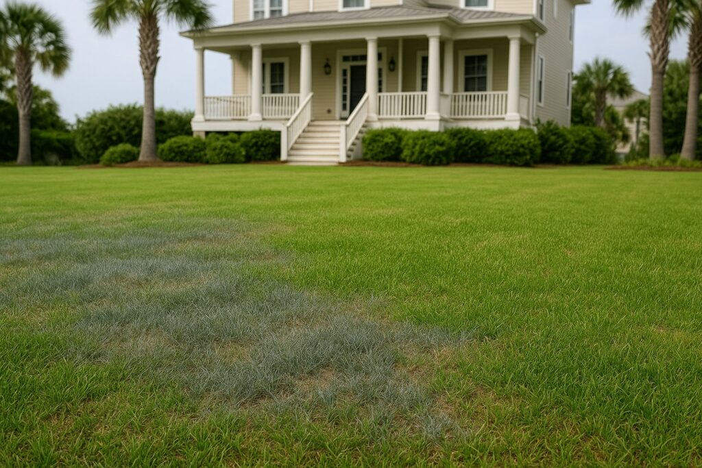 Drought-Hit Beach Lawn
