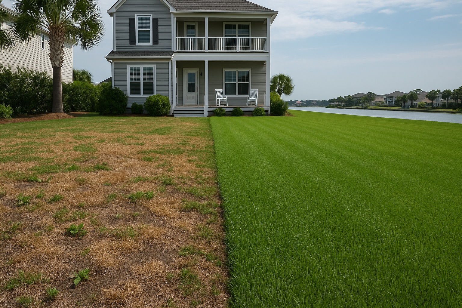 Lawn Contrast at Beachside