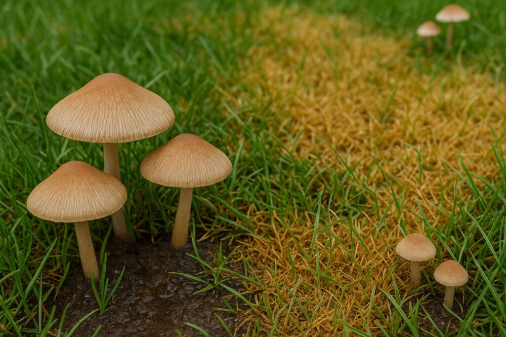 Mushrooms in Damp Turf