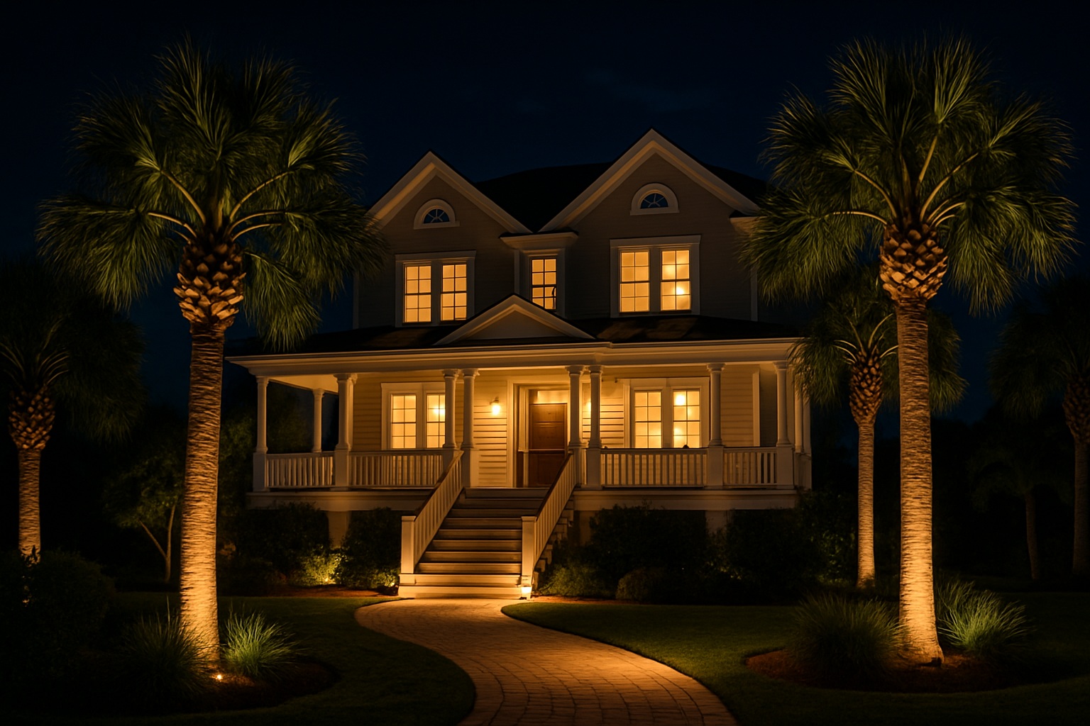 Coastal Home Nightscape